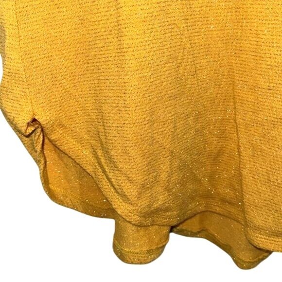 Yellow Impulsive Womens V-Neck Sparkle Tee - 2X Size - Picture 4 of 7